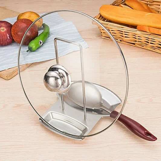 2 In 1 Kitchen Utensil Holder Stainless Steel Multi-function Pot Cover Holder Rack _ Wholesale Prices _ Tradeling