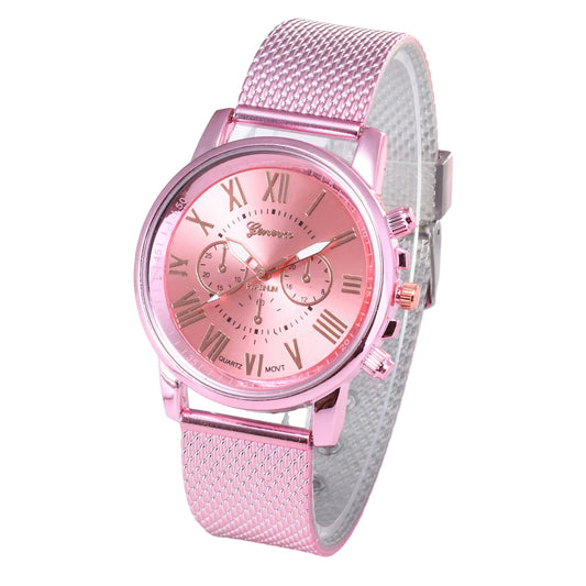 Fashion Quartzs Wrist Watch Double Layer Strap Mechanical Watch For Women Men Pink _ Wholesale Prices _ Tradeling